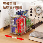 304 Stainless Drain Basket Household Kitchen Storage Basket Square Fruit Vegetable Basket Cosmetics Storage Basket