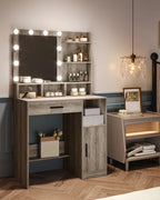 LED Vanity Dressing Table with Mirror - Seliora