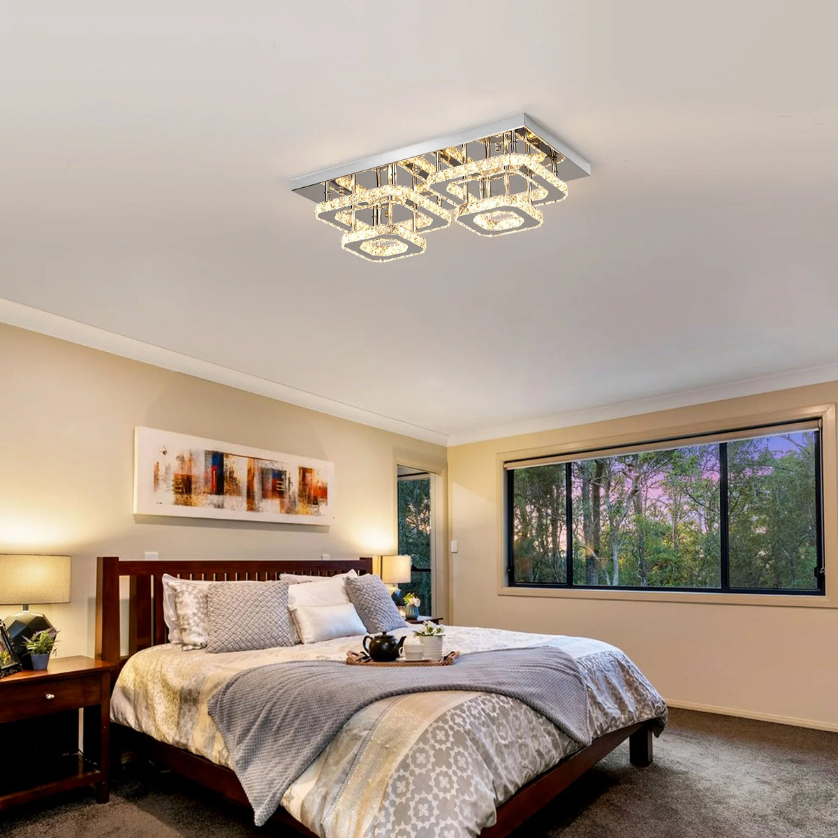 Modern Crystal LED Chandelier - Seliora