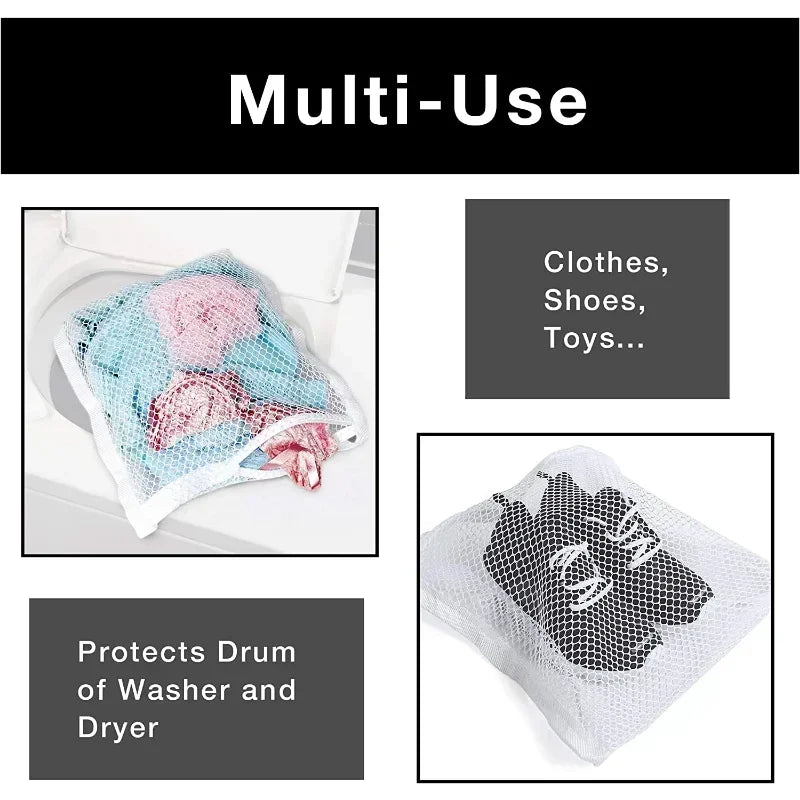 2 White Shoe Laundry Bags, Sports Shoe Laundry Bags, Mesh Design, Perfect for Shoes and Clothes