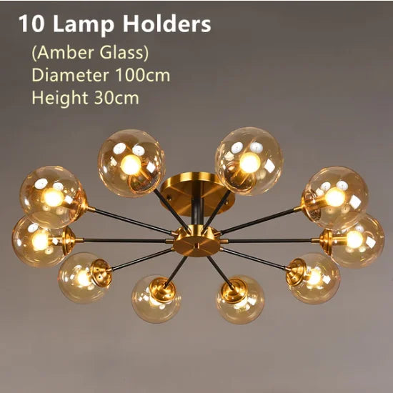 Bubble Glass Flower Ceiling Light - Seliora