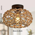 Retro Woven Rope Ceiling Light - Seliora