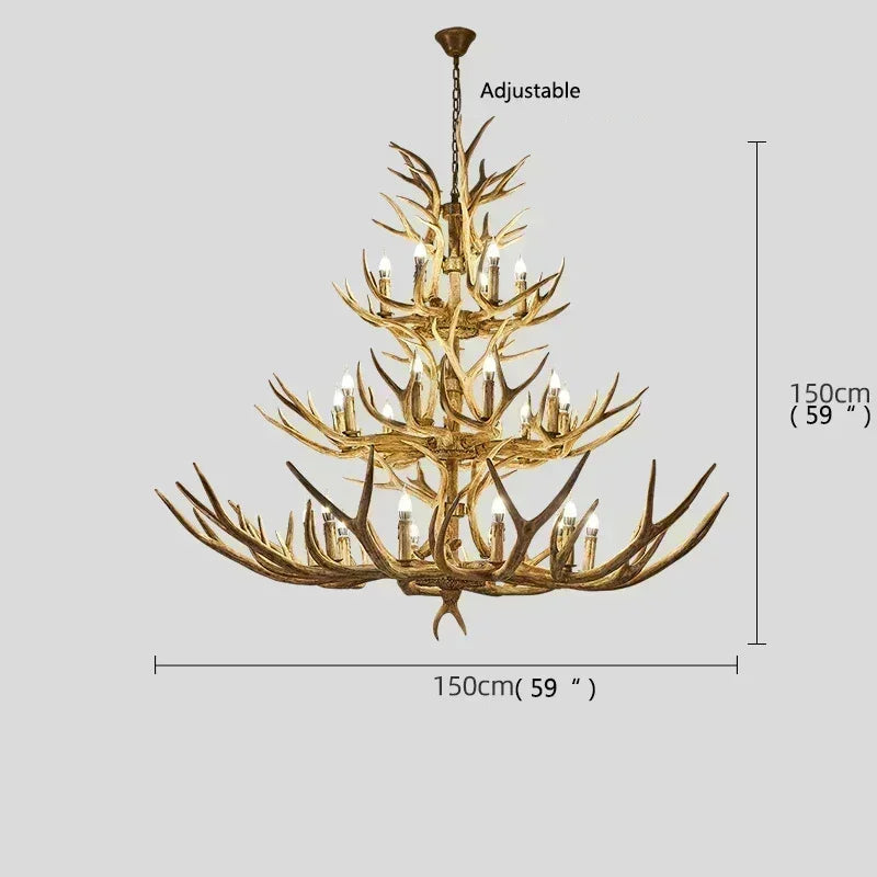 Antler Deer Chandelier - Seliora
