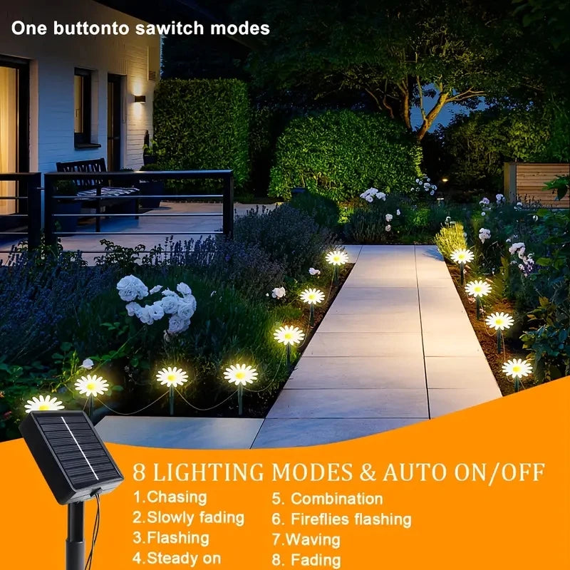 Solar Outdoor Garden Lawn Pilot Leds Light Waterproof Courtyard Flower Path Light String for Camping Wedding Christmas Decor Halloween Decorations, Christmas Lights, Christmas Ornaments, Home Decorations