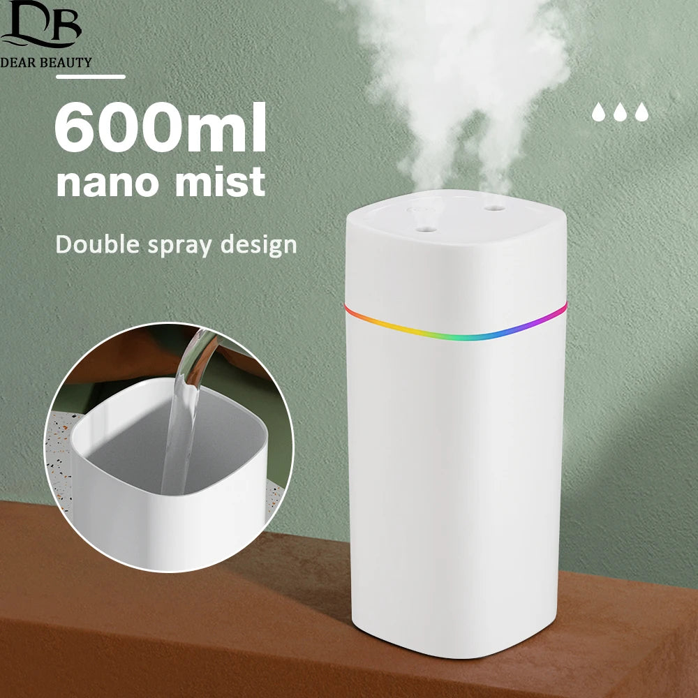 600ML Dual-Mist Aroma Humidifier - Seliora