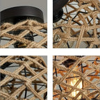 Retro Woven Rope Ceiling Light - Seliora