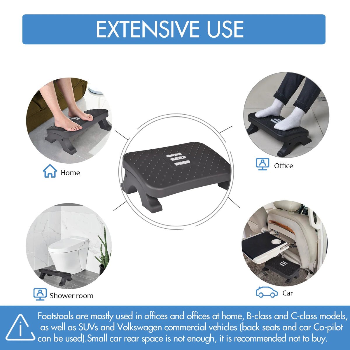 Ergonomic Under-Desk Footrest - Seliora