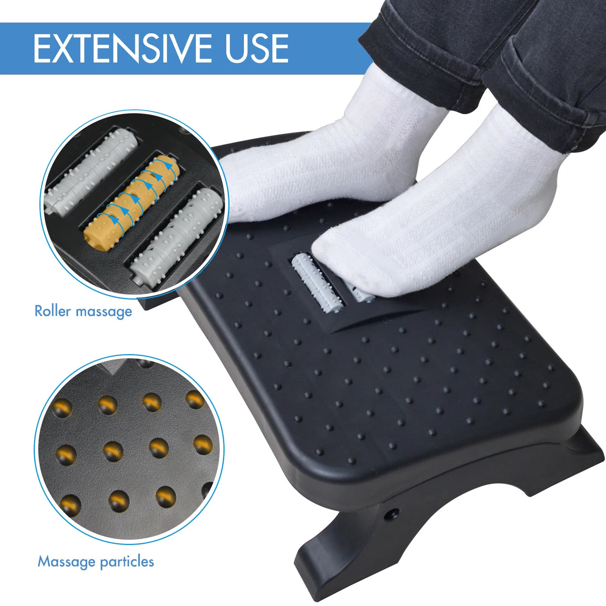Ergonomic Under-Desk Footrest - Seliora