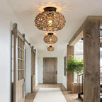 Retro Woven Rope Ceiling Light - Seliora