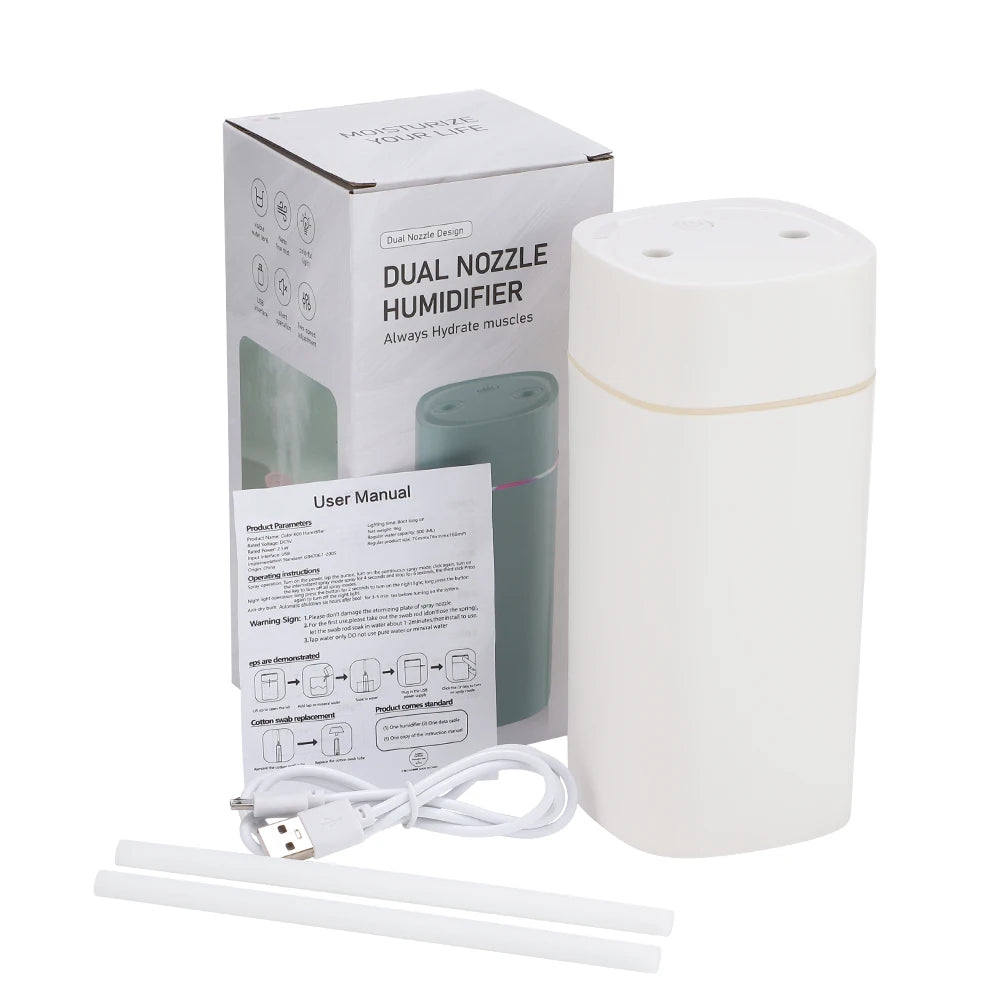 600ML Dual-Mist Aroma Humidifier - Seliora