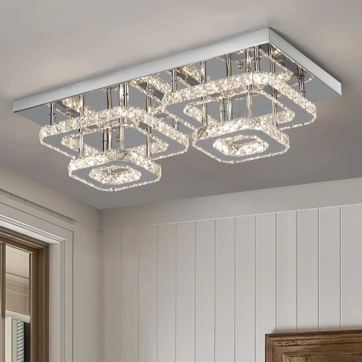 Modern Crystal LED Chandelier - Seliora