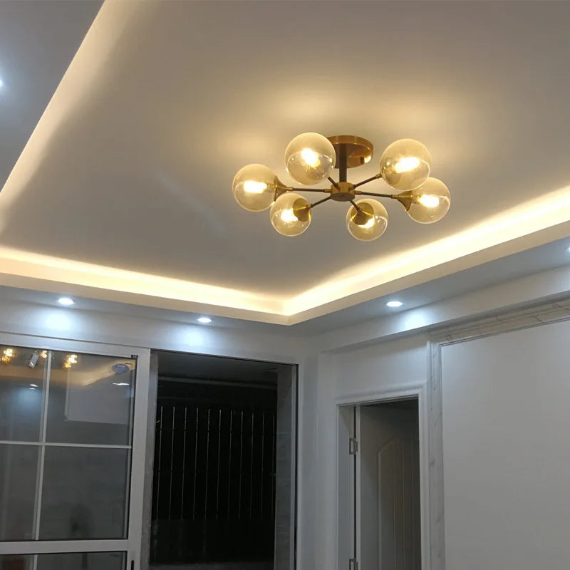 Bubble Glass Flower Ceiling Light - Seliora