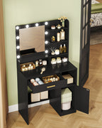 LED Vanity Dressing Table with Mirror - Seliora