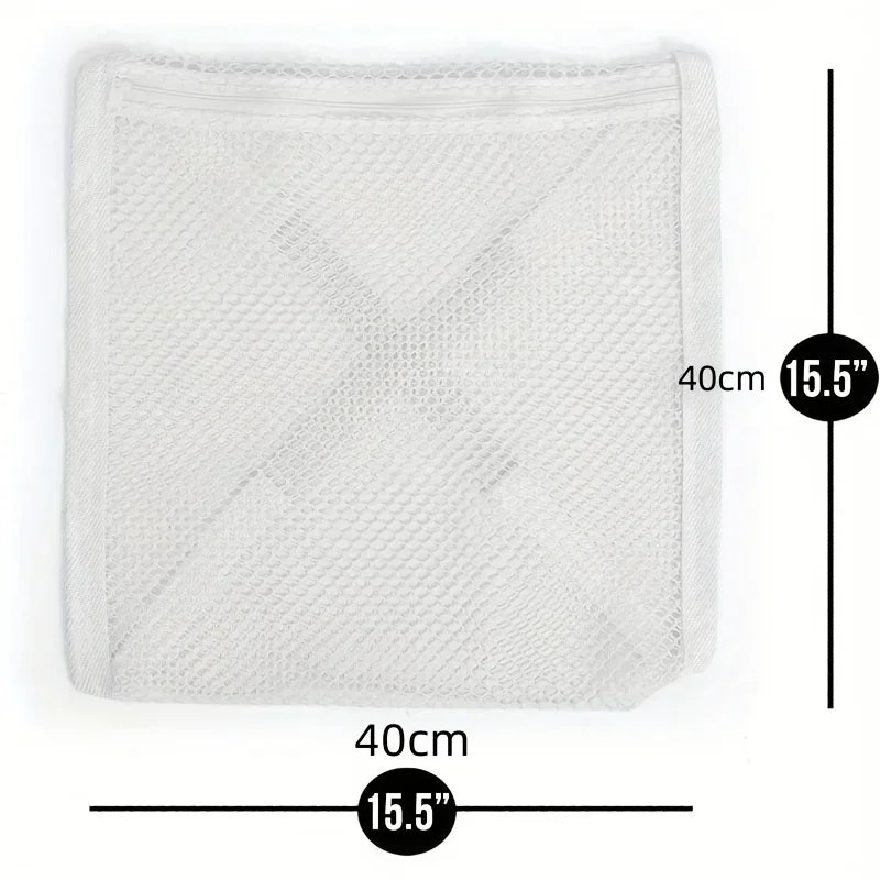 2 White Shoe Laundry Bags, Sports Shoe Laundry Bags, Mesh Design, Perfect for Shoes and Clothes