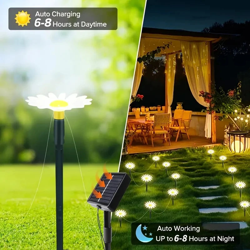 Solar Outdoor Garden Lawn Pilot Leds Light Waterproof Courtyard Flower Path Light String for Camping Wedding Christmas Decor Halloween Decorations, Christmas Lights, Christmas Ornaments, Home Decorations