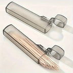 1pc Portable Toothpick Box Plastic Reusable Toothpick Storage Holders Cotton Case for Home Living Room Outdoor Travel