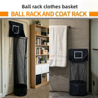 Laundry Basket Wall-mounted Dirty Clothes Basket Basketball Hoop No-drill Indoor Outdoor Home Storage Basket - Seliora
