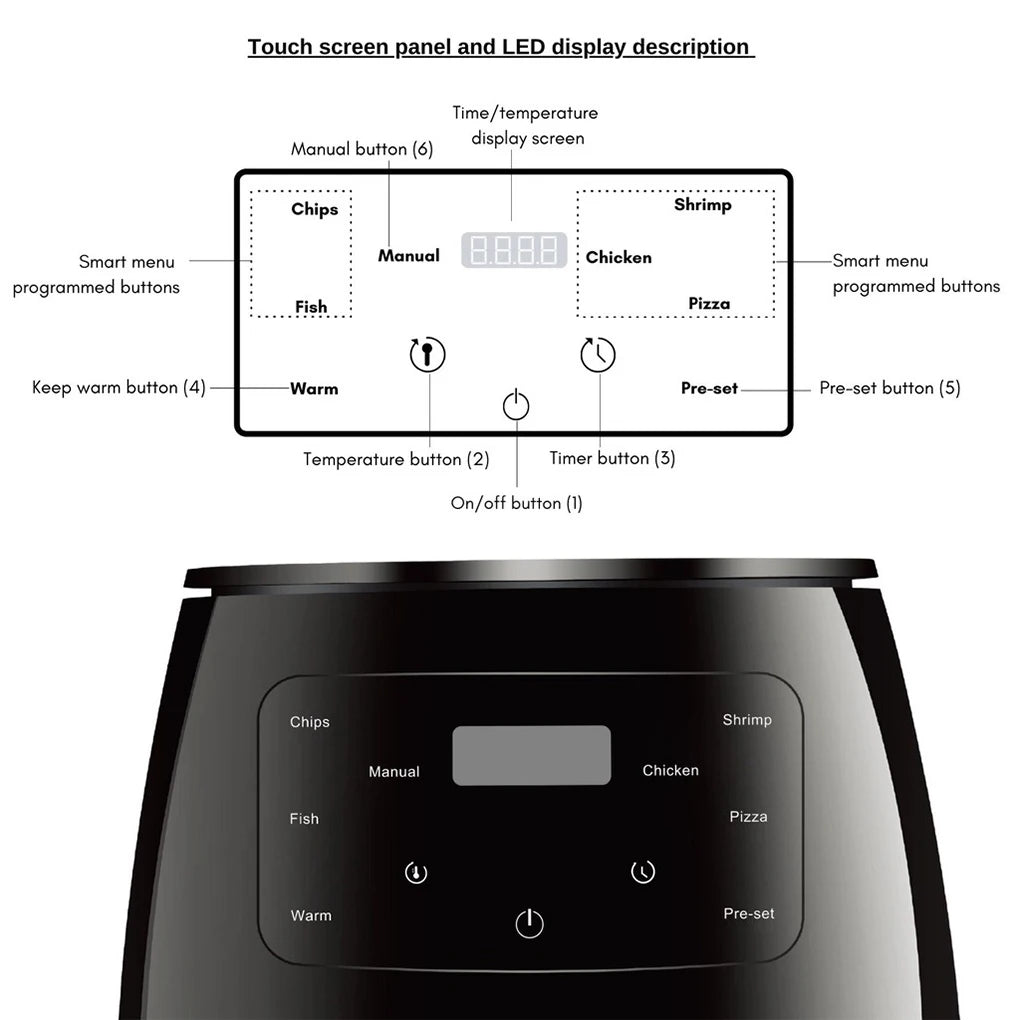 6L Digital Air Fryer - Seliora