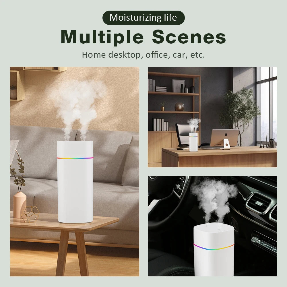 600ML Dual-Mist Aroma Humidifier - Seliora