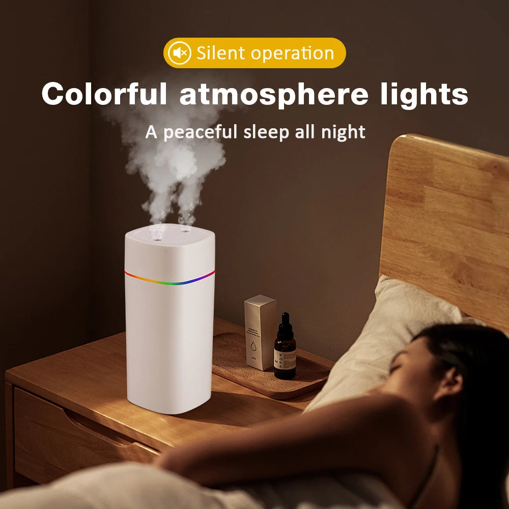 600ML Dual-Mist Aroma Humidifier - Seliora