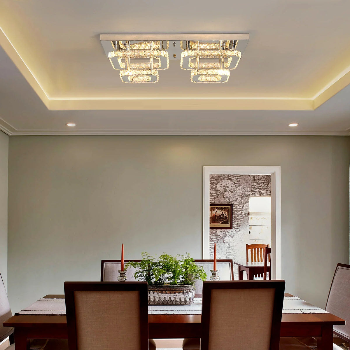 Modern Crystal LED Chandelier - Seliora