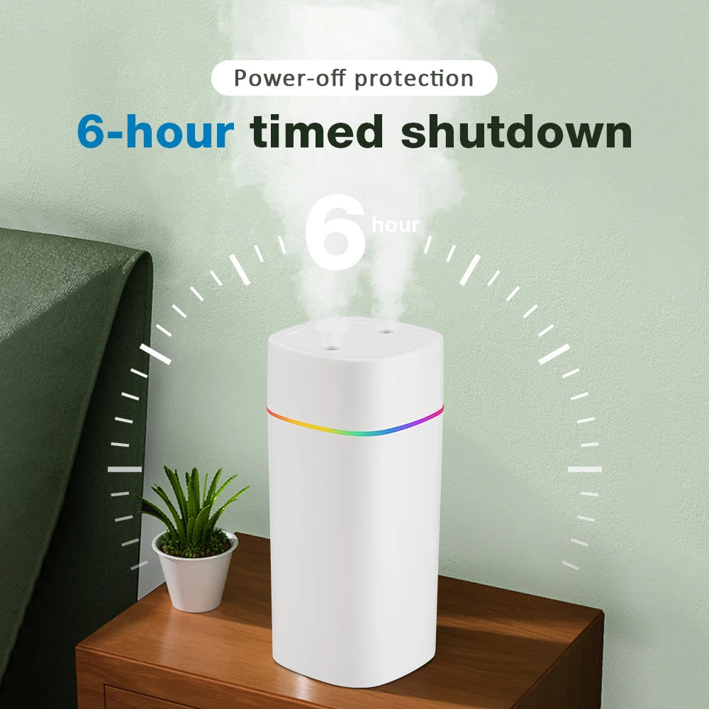 600ML Dual-Mist Aroma Humidifier - Seliora