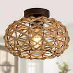Retro Woven Rope Ceiling Light - Seliora