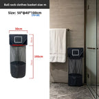 Laundry Basket Wall-mounted Dirty Clothes Basket Basketball Hoop No-drill Indoor Outdoor Home Storage Basket - Seliora