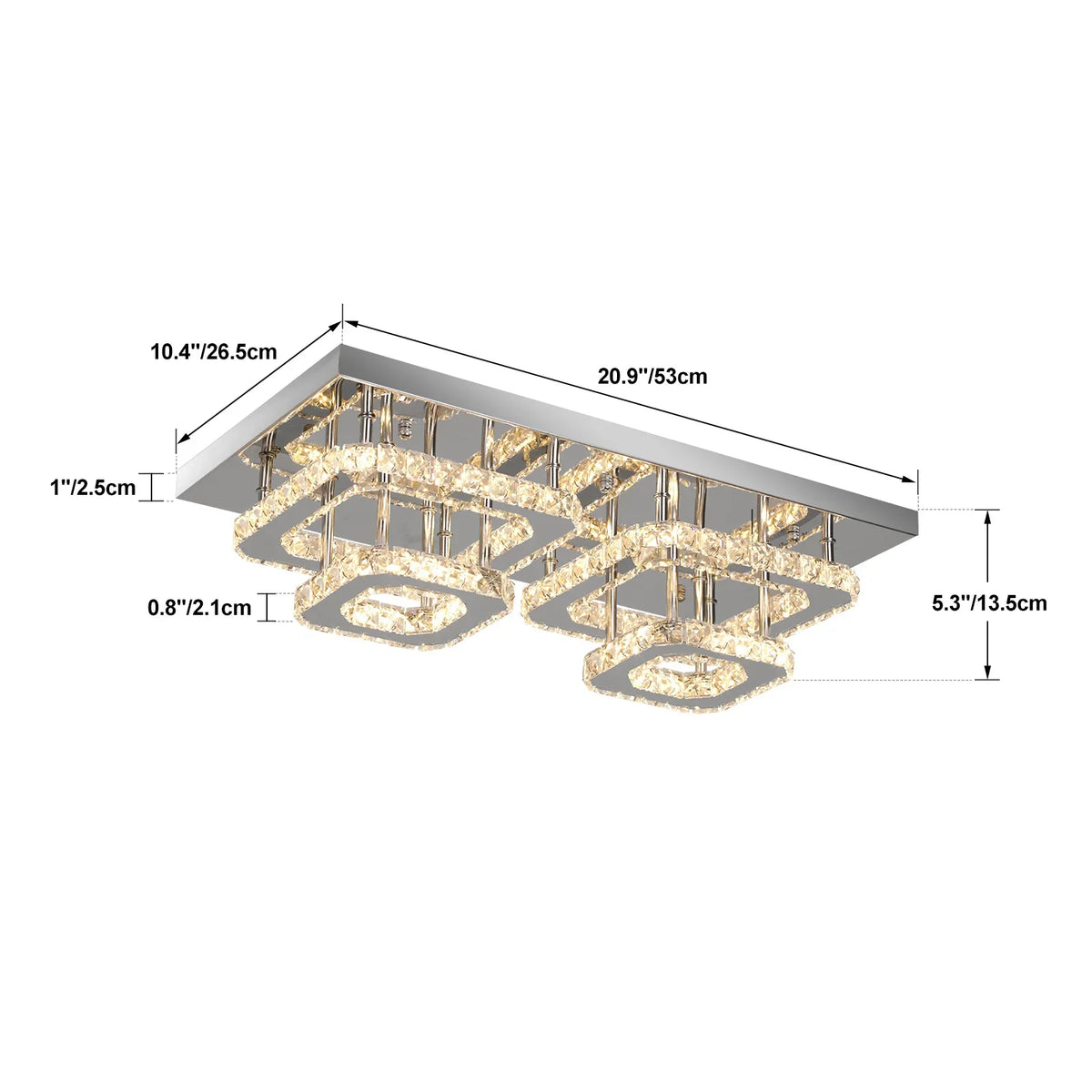 Modern Crystal LED Chandelier - Seliora