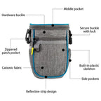 Dog Treat Pouch Puppy Treat Snack Bag Outdoor Reflective Pet Treat Bag with Adjustable Waist Belt for Training Traveling Walking